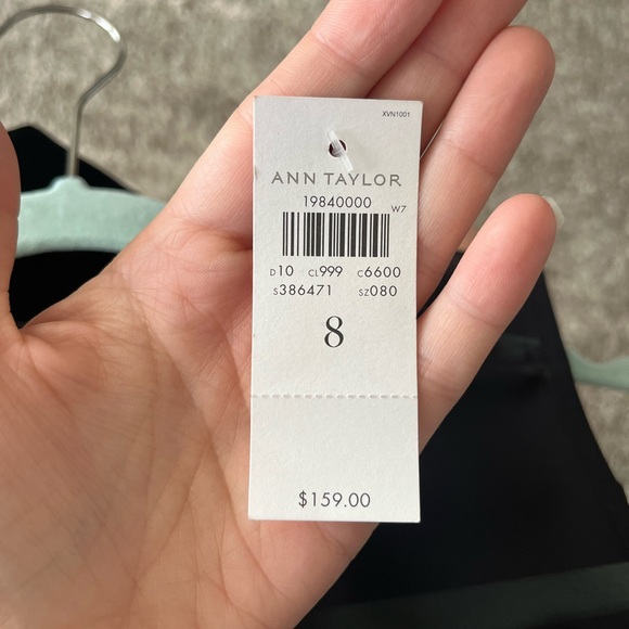 Ann Taylor Sleeveless Black Velvet Skirt Above Knee Dress Women's Size 8 NWT - Picture 10 of 15